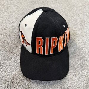 Starter Tri Power Cal Ripken Jr Baltimore Orioles Hat Black Wool Snapback VTG